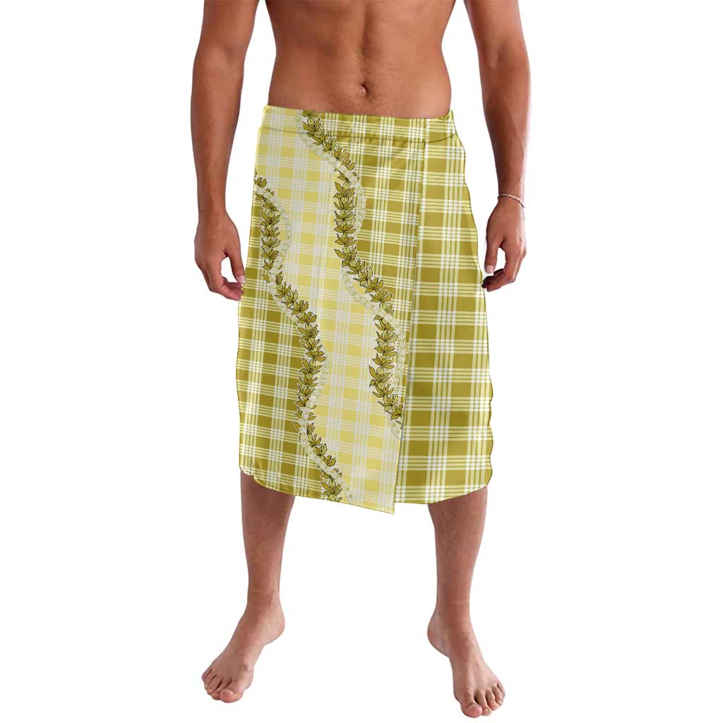 Yellow Hawaii Palaka Lavalava Hawaiian Pikake Lei LT05 Yellow - Polynesian Pride