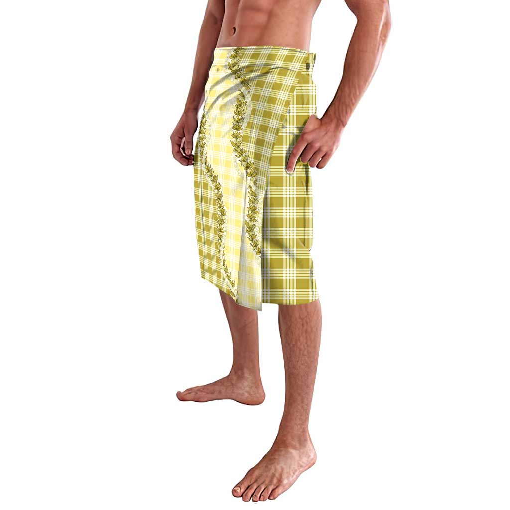 Yellow Hawaii Palaka Lavalava Hawaiian Pikake Lei LT05 - Polynesian Pride