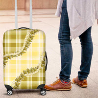 Yellow Hawaii Palaka Luggage Cover Hawaiian Pikake Lei LT05 Yellow - Polynesian Pride