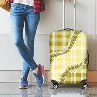 Yellow Hawaii Palaka Luggage Cover Hawaiian Pikake Lei LT05 - Polynesian Pride