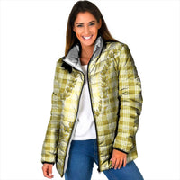 Yellow Hawaii Palaka Padded Jacket Hawaiian Pikake Lei LT05 Women Yellow - Polynesian Pride