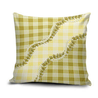 Yellow Hawaii Palaka Pillow Cover Hawaiian Pikake Lei LT05 Yellow - Polynesian Pride