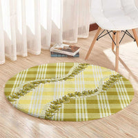 Yellow Hawaii Palaka Round Carpet Hawaiian Pikake Lei LT05 - Polynesian Pride