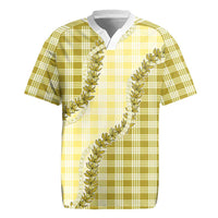 Yellow Hawaii Palaka Rugby Jersey Hawaiian Pikake Lei LT05 Yellow - Polynesian Pride