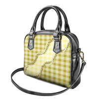 Yellow Hawaii Palaka Shoulder Handbag Hawaiian Pikake Lei LT05 - Polynesian Pride