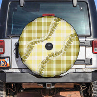 Yellow Hawaii Palaka Spare Tire Cover Hawaiian Pikake Lei LT05 Yellow - Polynesian Pride