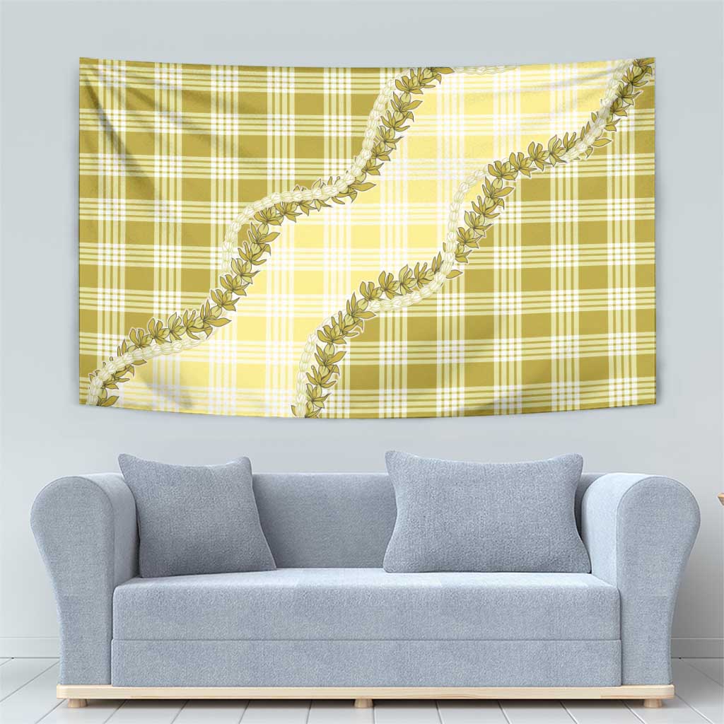 Yellow Hawaii Palaka Tapestry Hawaiian Pikake Lei LT05 - Polynesian Pride