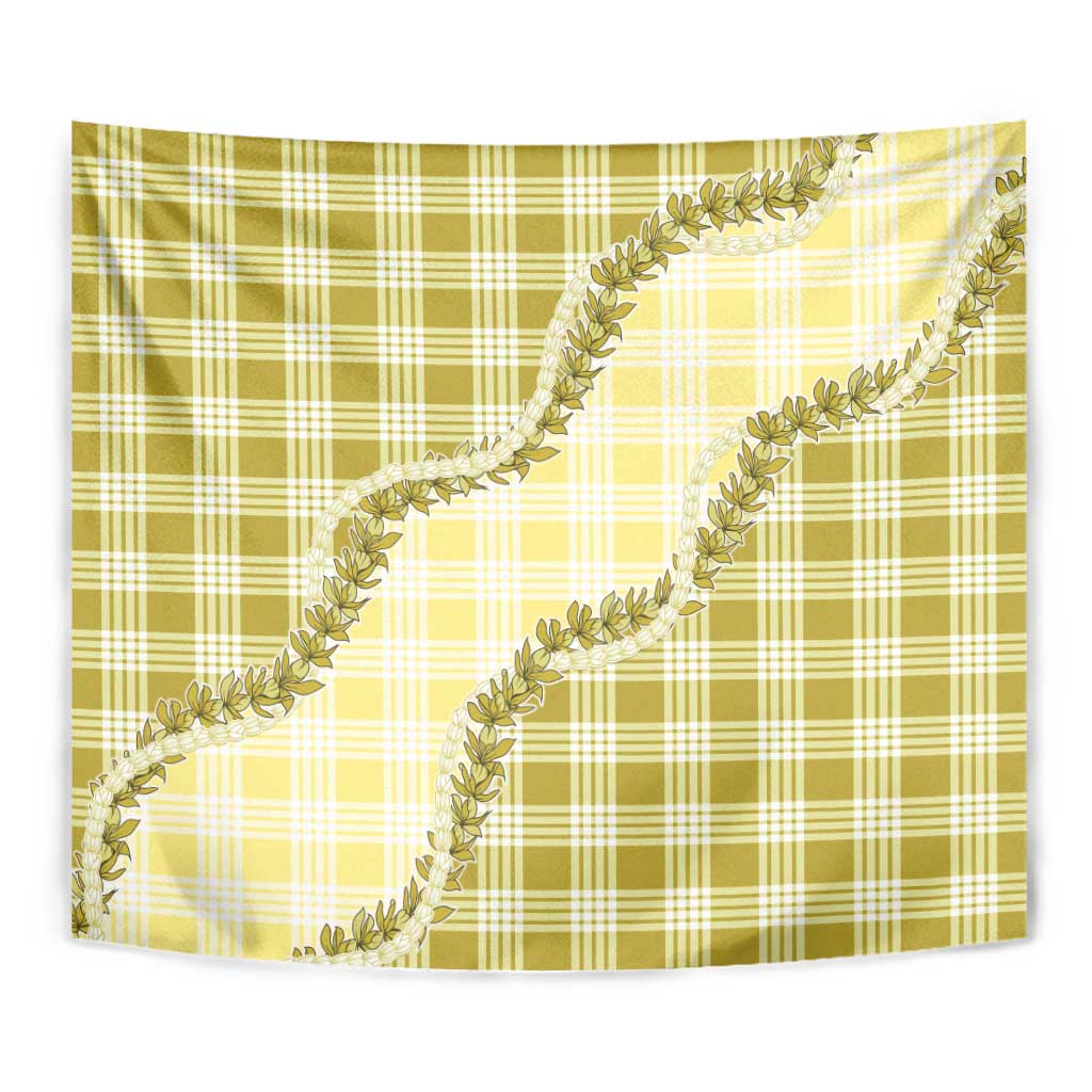 Yellow Hawaii Palaka Tapestry Hawaiian Pikake Lei LT05 - Polynesian Pride