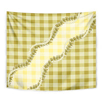Yellow Hawaii Palaka Tapestry Hawaiian Pikake Lei LT05 - Polynesian Pride