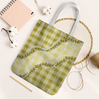 Yellow Hawaii Palaka Tote Bag Hawaiian Pikake Lei LT05 White Strap One Size Yellow - Polynesian Pride