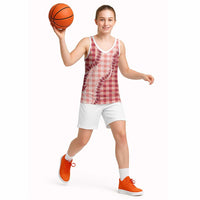 Red Hawaii Palaka Basketball Jersey Hawaiian Pikake Lei LT05 - Polynesian Pride