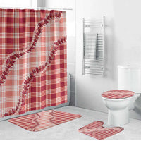 Red Hawaii Palaka Bathroom Set Hawaiian Pikake Lei