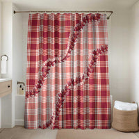 Red Hawaii Palaka Bathroom Set Hawaiian Pikake Lei