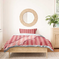 Red Hawaii Palaka Bedding Set Hawaiian Pikake Lei LT05 - Polynesian Pride