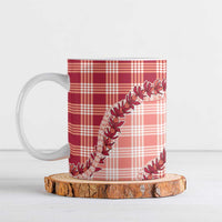 Red Hawaii Palaka Ceramic Mug Hawaiian Pikake Lei LT05 Red - Polynesian Pride