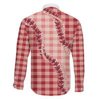 Red Hawaii Palaka Family Matching Off The Shoulder Long Sleeve Dress and Hawaiian Shirt Hawaiian Pikake Lei