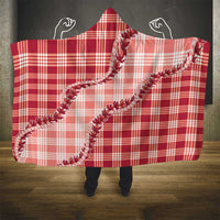 Red Hawaii Palaka Hooded Blanket Hawaiian Pikake Lei LT05 - Polynesian Pride