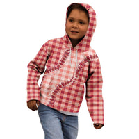 Red Hawaii Palaka Kid Hoodie Hawaiian Pikake Lei LT05 - Polynesian Pride
