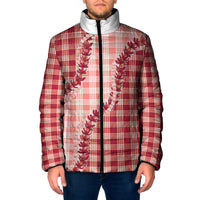 Red Hawaii Palaka Padded Jacket Hawaiian Pikake Lei LT05 Men Red - Polynesian Pride
