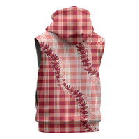 Red Hawaii Palaka Sleeveless Hoodie Hawaiian Pikake Lei LT05 - Polynesian Pride