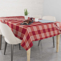 Red Hawaii Palaka Tablecloth Hawaiian Pikake Lei