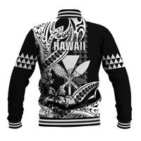 Hawaii Maui Upena Kiloi Baseball Jacket Kakau Tribal Pattern Black Version LT05 - Polynesian Pride