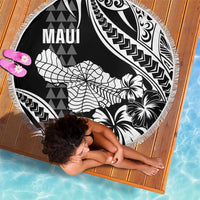 Hawaii Maui Upena Kiloi Beach Blanket Kakau Tribal Pattern Black Version LT05 - Polynesian Pride