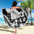 Hawaii Maui Upena Kiloi Beach Blanket Kakau Tribal Pattern Black Version