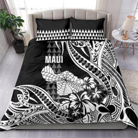 Hawaii Maui Upena Kiloi Bedding Set Kakau Tribal Pattern Black Version LT05 - Polynesian Pride