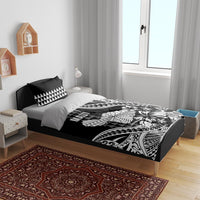Hawaii Maui Upena Kiloi Bedding Set Kakau Tribal Pattern Black Version LT05 - Polynesian Pride