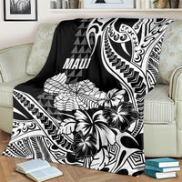 Hawaii Maui Upena Kiloi Blanket Kakau Tribal Pattern Black Version LT05 - Polynesian Pride