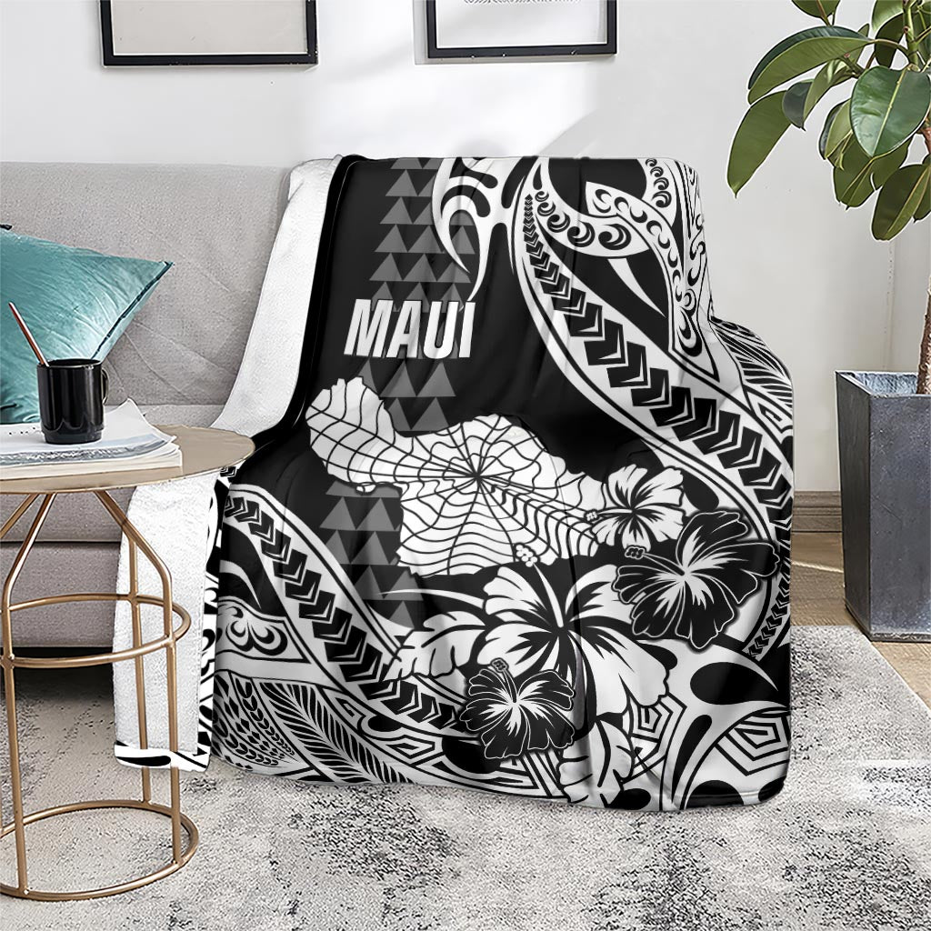 Hawaii Maui Upena Kiloi Blanket Kakau Tribal Pattern Black Version LT05 - Polynesian Pride