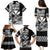 Hawaii Maui Upena Kiloi Family Matching Puletasi and Hawaiian Shirt Kakau Tribal Pattern Black Version