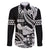 Hawaii Maui Upena Kiloi Family Matching Puletasi and Hawaiian Shirt Kakau Tribal Pattern Black Version