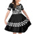 Hawaii Maui Upena Kiloi Family Matching Short Sleeve Bodycon Dress and Hawaiian Shirt Kakau Tribal Pattern Black Version