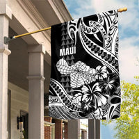 Hawaii Maui Upena Kiloi Garden Flag Kakau Tribal Pattern Black Version LT05 House Flag Black - Polynesian Pride