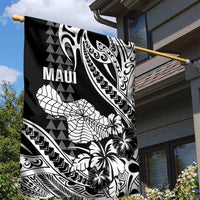 Hawaii Maui Upena Kiloi Garden Flag Kakau Tribal Pattern Black Version LT05 - Polynesian Pride