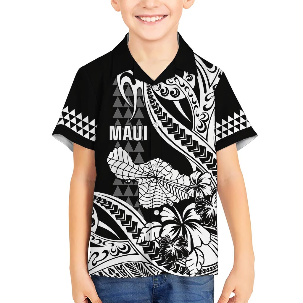 Hawaii Maui Upena Kiloi Hawaiian Shirt Kakau Tribal Pattern Black Version LT05 - Polynesian Pride