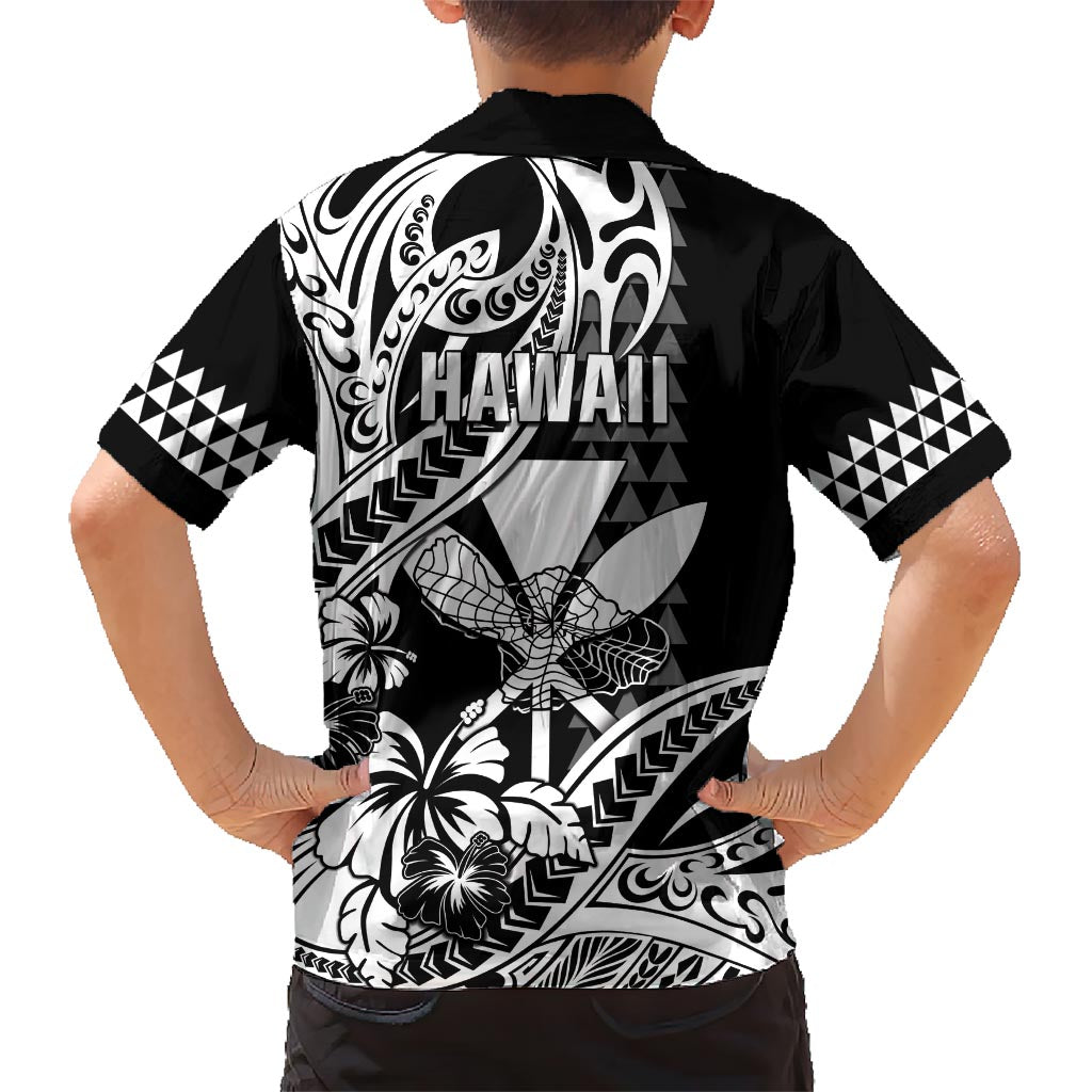 Hawaii Maui Upena Kiloi Hawaiian Shirt Kakau Tribal Pattern Black Version LT05 - Polynesian Pride