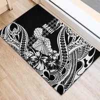 Hawaii Maui Upena Kiloi Rubber Doormat Kakau Tribal Pattern Black Version LT05 - Polynesian Pride