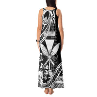 Hawaii Maui Upena Kiloi Tank Maxi Dress Kakau Tribal Pattern Black Version LT05 - Polynesian Pride