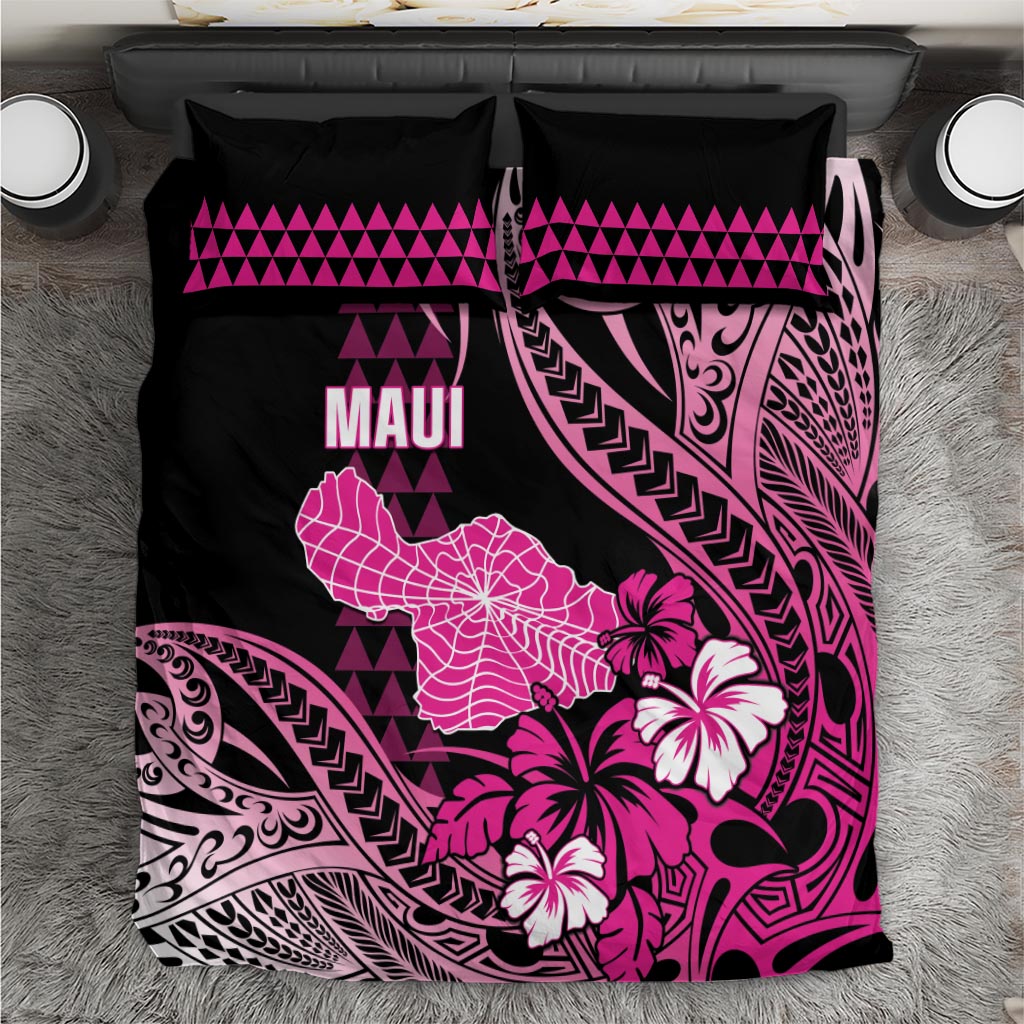 Hawaii Maui Upena Kiloi Bedding Set Kakau Tribal Pattern Pink Version LT05 Pink - Polynesian Pride