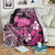 Hawaii Maui Upena Kiloi Blanket Kakau Tribal Pattern Pink Version