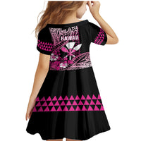 Hawaii Maui Upena Kiloi Family Matching Mermaid Dress and Hawaiian Shirt Kakau Tribal Pattern Pink Version LT05 - Polynesian Pride