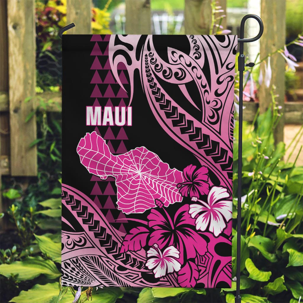 Hawaii Maui Upena Kiloi Garden Flag Kakau Tribal Pattern Pink Version LT05 Garden Flag Pink - Polynesian Pride