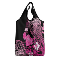 Hawaii Maui Upena Kiloi Grocery Bag Kakau Tribal Pattern Pink Version LT05 - Polynesian Pride