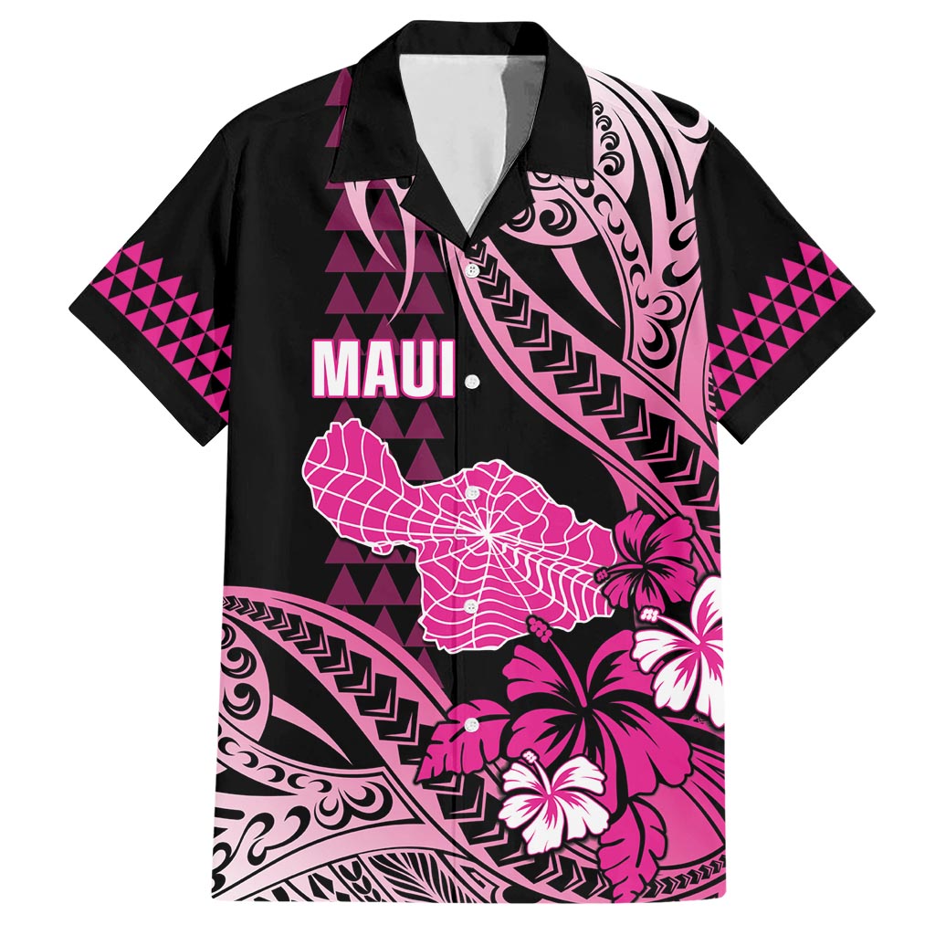 Hawaii Maui Upena Kiloi Hawaiian Shirt Kakau Tribal Pattern Pink Version