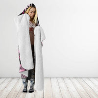 Hawaii Maui Upena Kiloi Hooded Blanket Kakau Tribal Pattern Pink Version LT05 - Polynesian Pride
