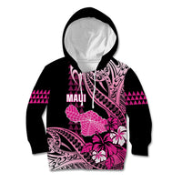 Hawaii Maui Upena Kiloi Kid Hoodie Kakau Tribal Pattern Pink Version