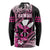 Hawaii Maui Upena Kiloi Long Sleeve Shirt Kakau Tribal Pattern Pink Version